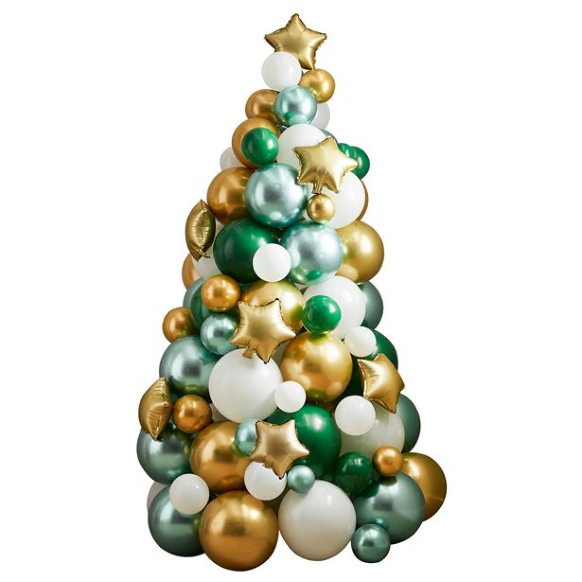 Green, Gold & White Balloon Tree Kit