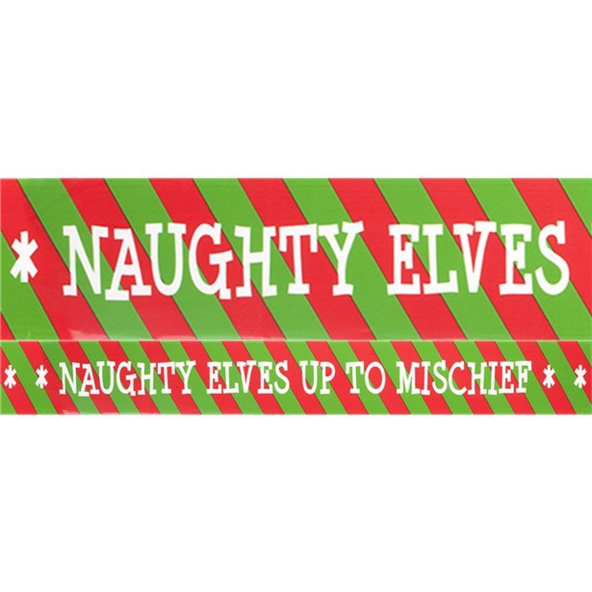 Naughty Elf Caution Tape - 2.7m (3pk)