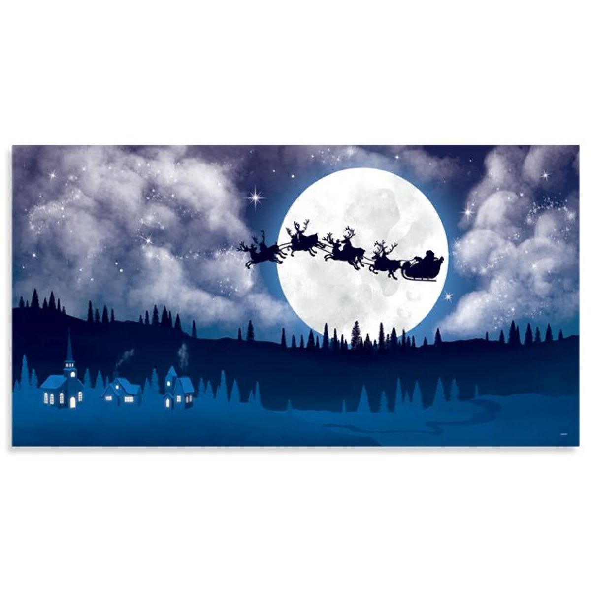 Santa&apos;s Sleigh Scene Setter - 85cm x 165cm
