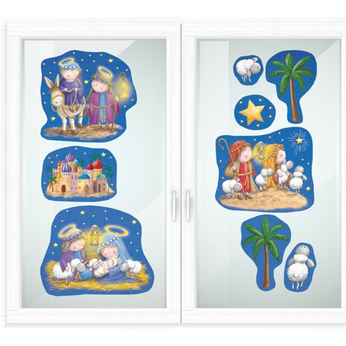 Nativity Scene Window Stickers - 43cm