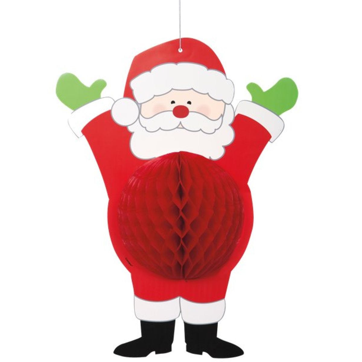 Santa Honeycomb Hanging Decoration - 35cm