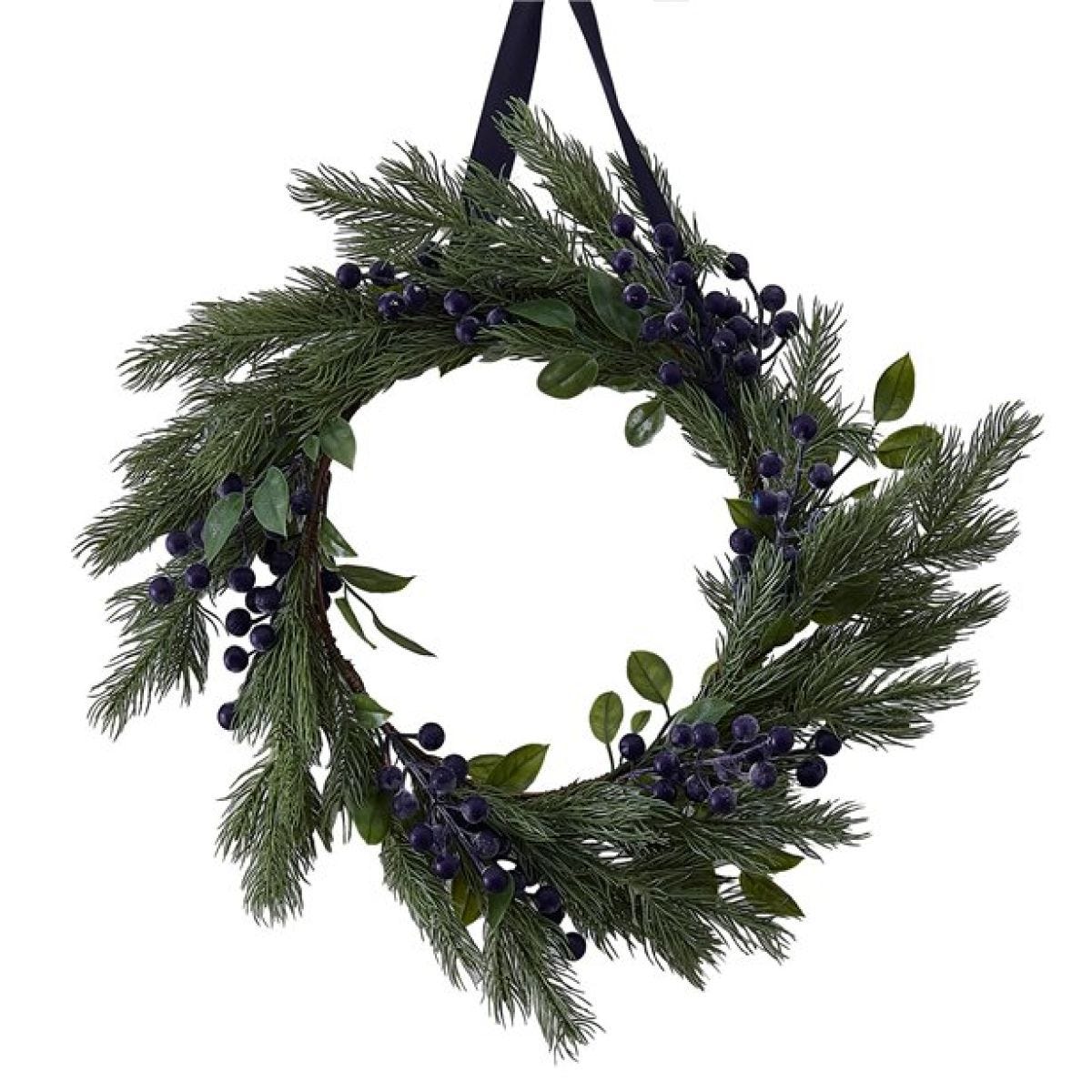 Foliage Wreath with Sloe Berries - 40cm