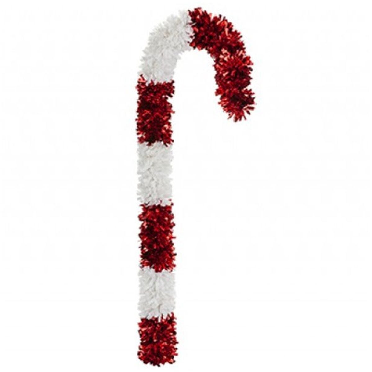 Tinsel Candy Cane Decoration - 76cm