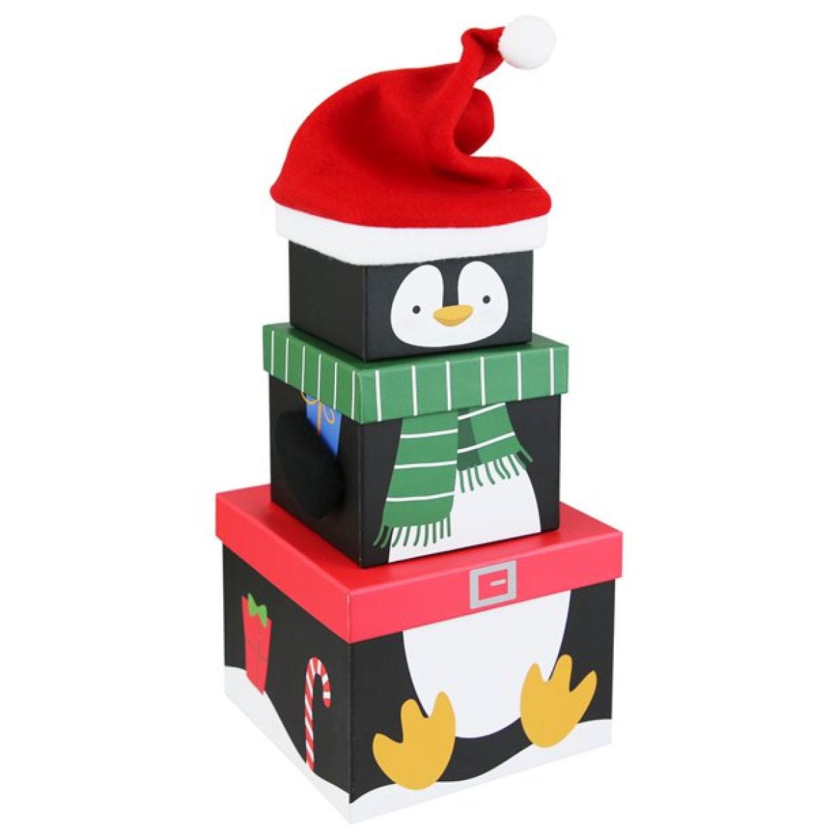 Penguin Plush Stacking Boxes - 35cm