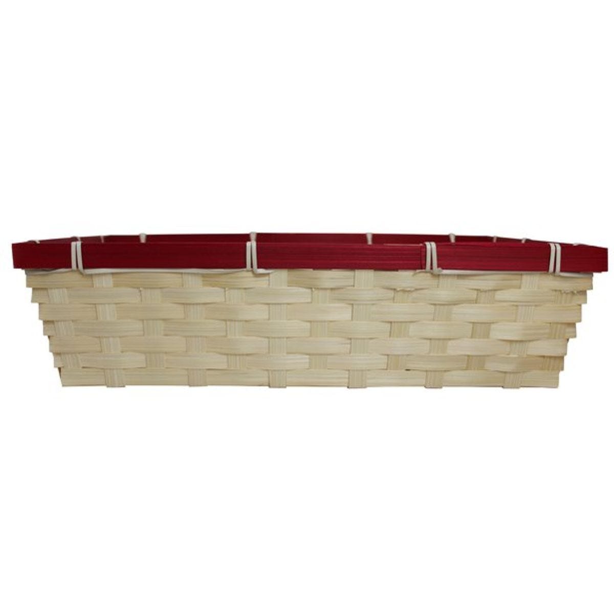 Natural & Red Christmas Hamper Basket - 42cm