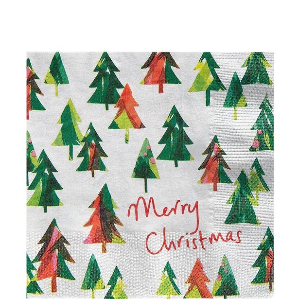 ECO Merry Christmas Tree Napkins - 33cm (20pk)