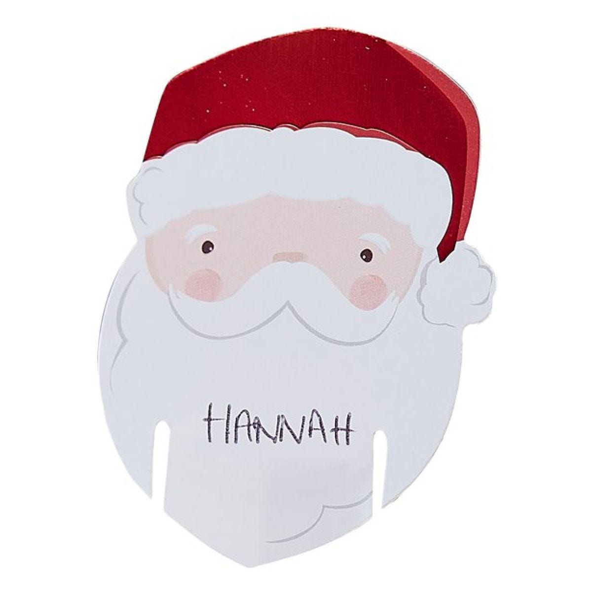 Santa Drink Topper Place Cards - 7.5cm (12pk)