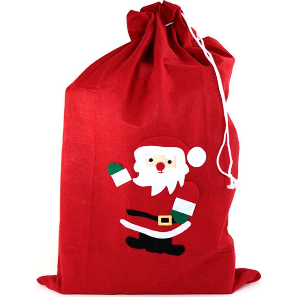 Red Fleece Christmas Santa Sack - 90cm