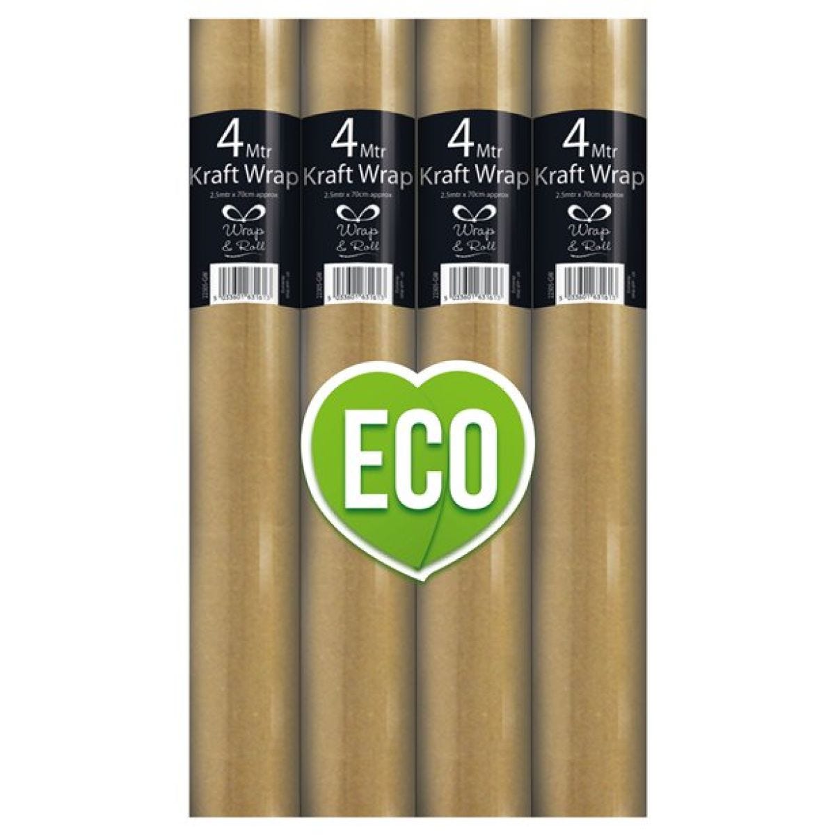 Eco Kraft Wrapping Paper Roll - 4m