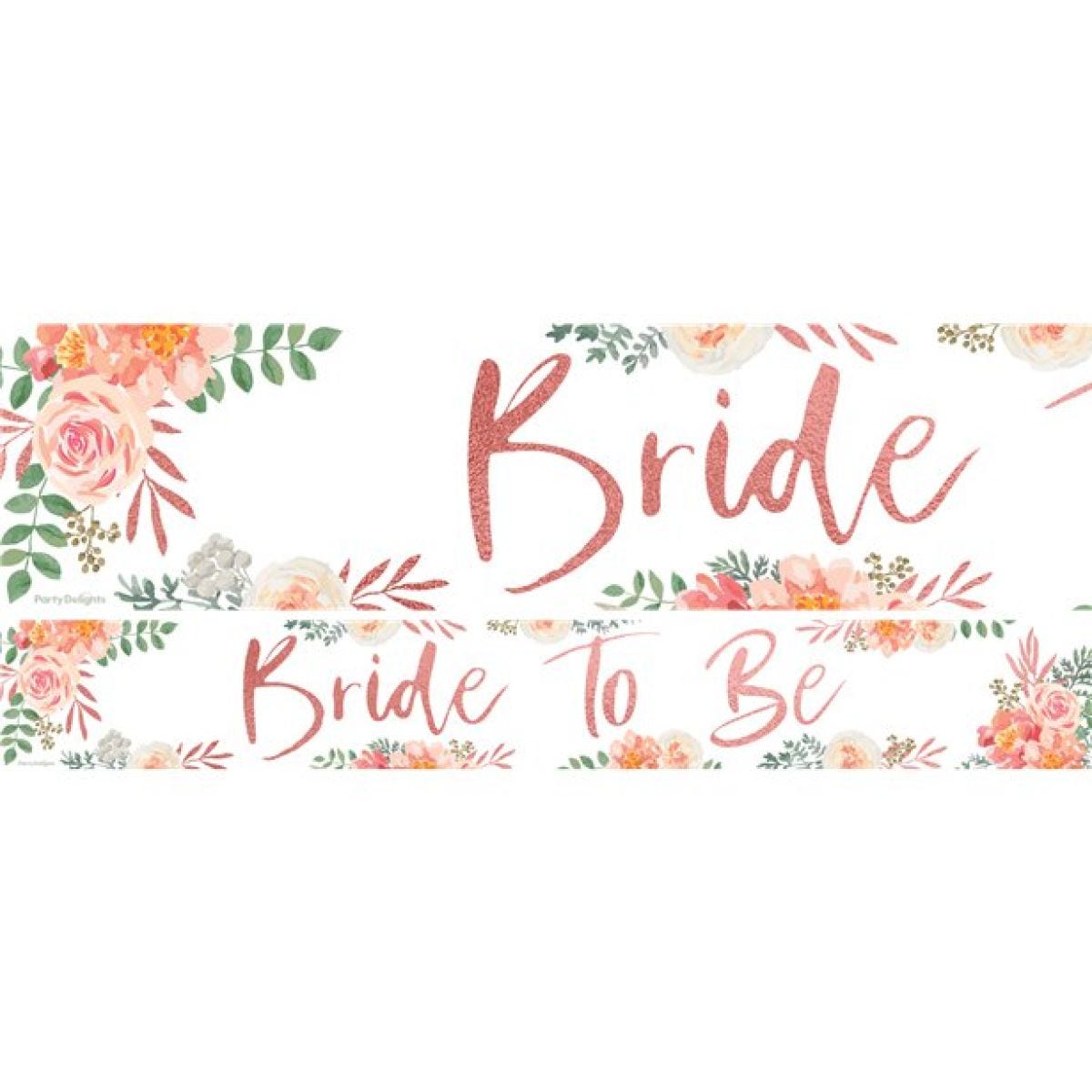 Floral Hen Party &apos;Bride To Be&apos; Paper Banners - 1m (3pk)