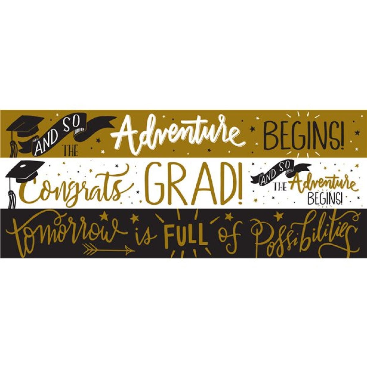 Graduation Paper Banners - 1m (3pk)