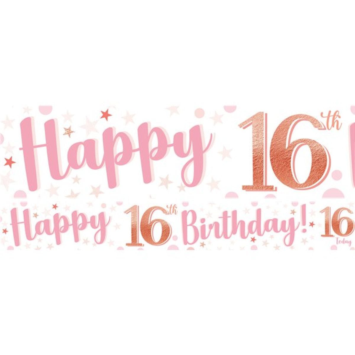 16th Birthday Glitz & Glamour Paper Banners