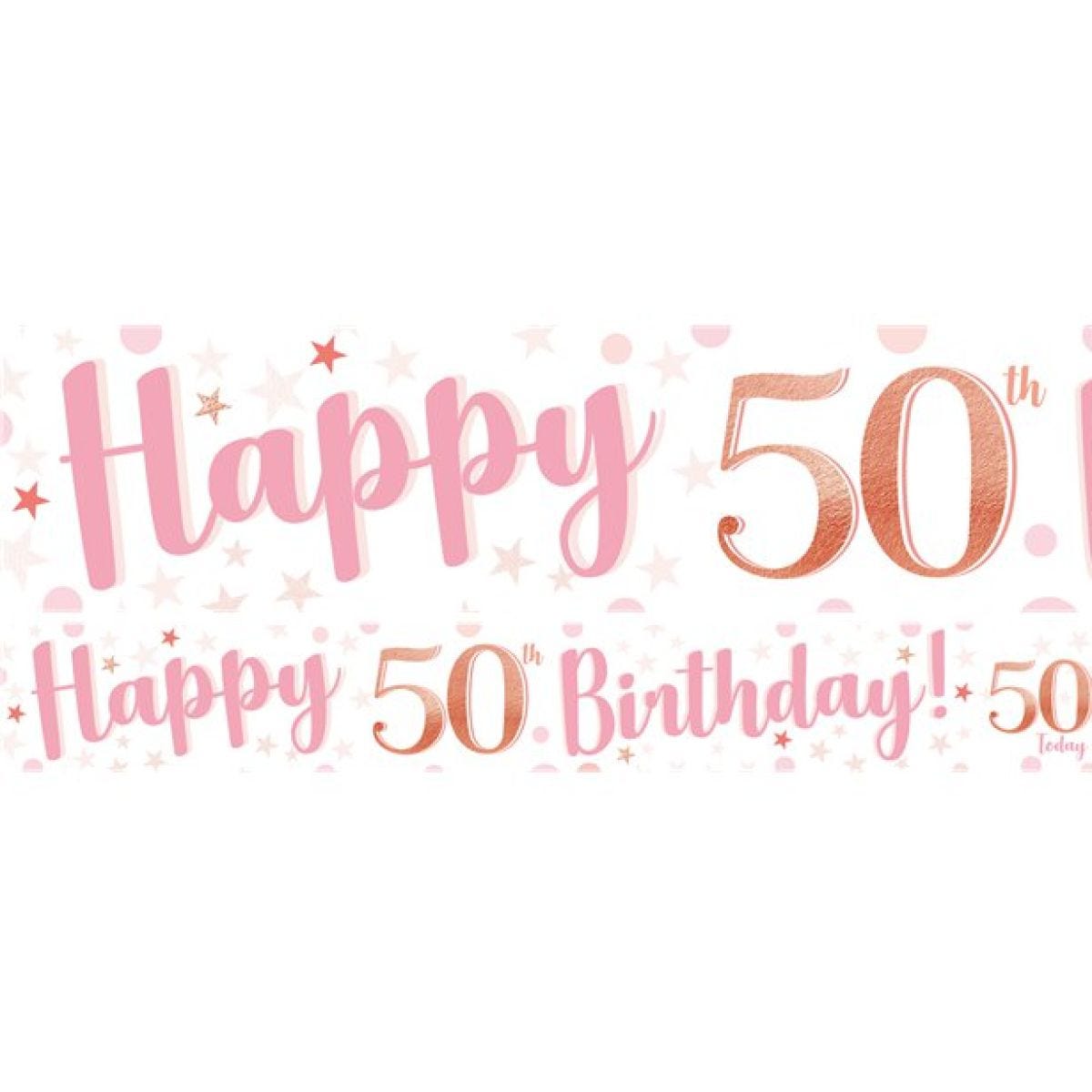 50th Birthday Glitz & Glamour Paper Banners