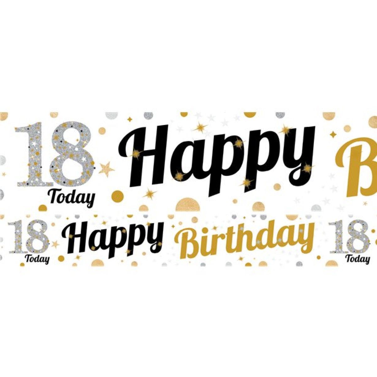 18th Birthday Paper Banners - 1m