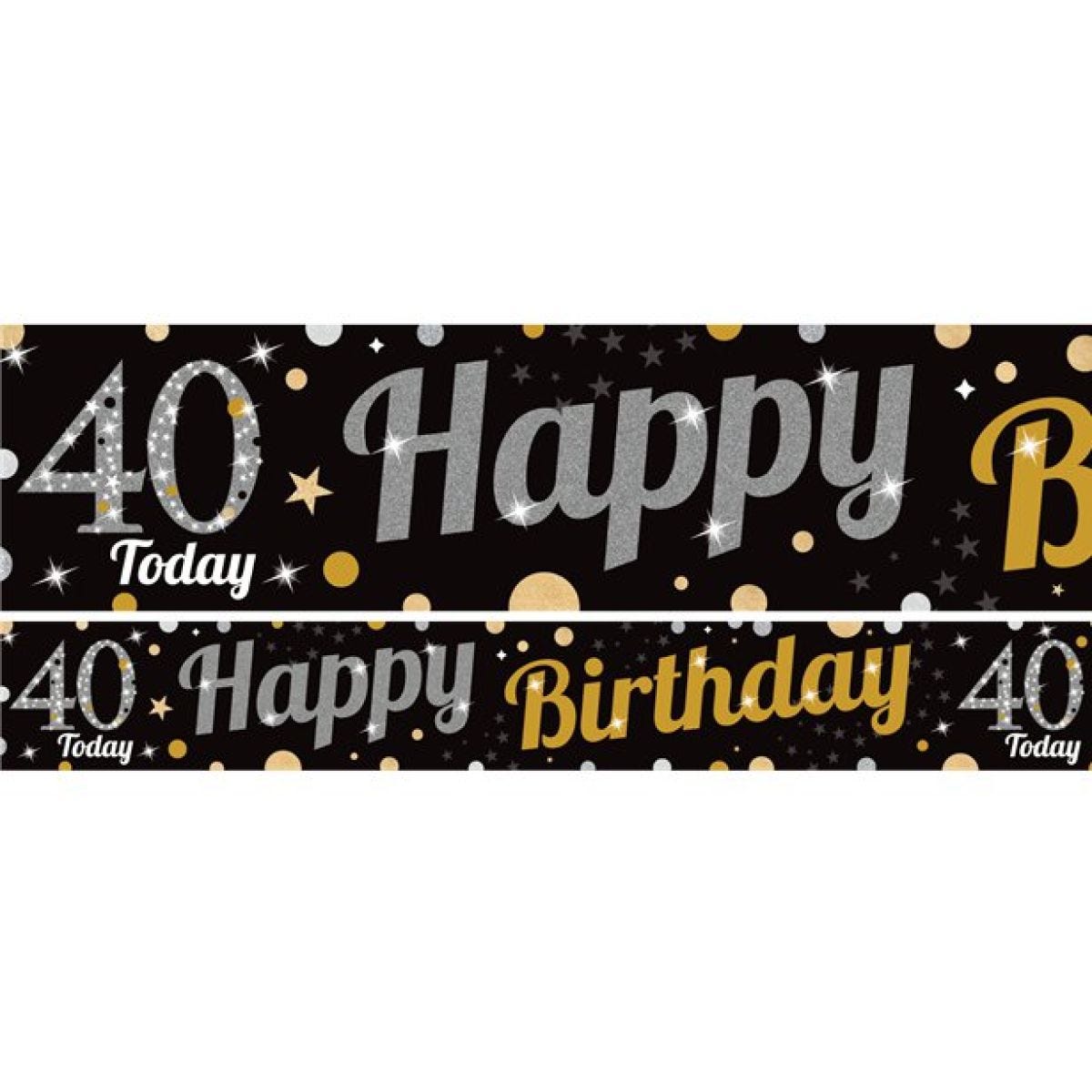 40th Birthday Paper Banners - 1m