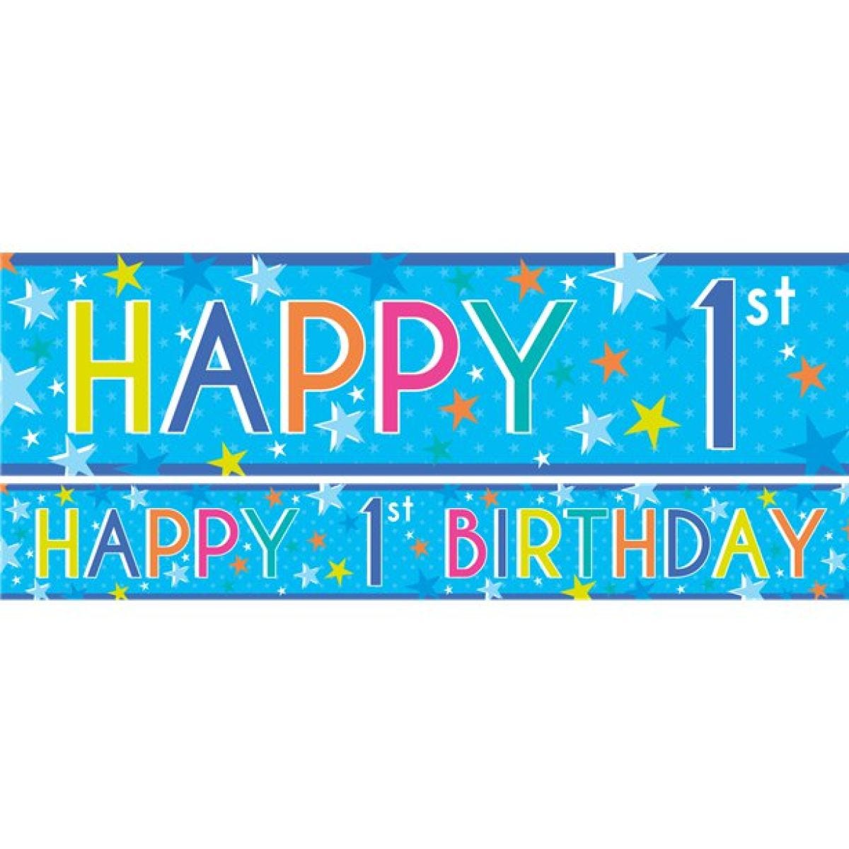 Boys 1st Birthday Paper Banners - 1m