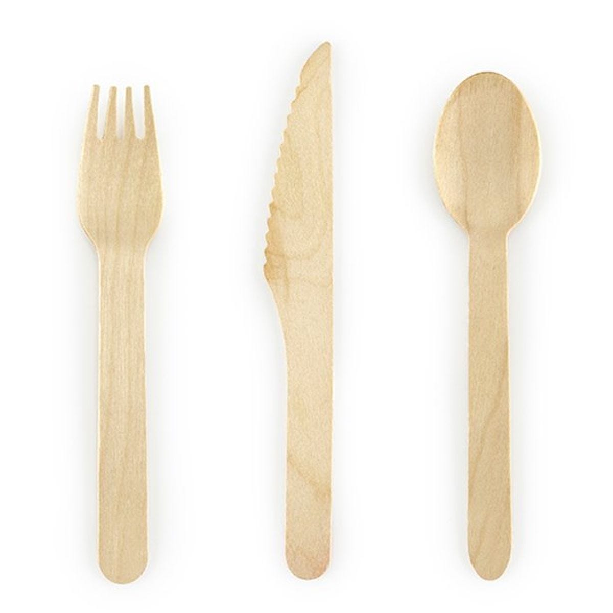 Wooden Cutlery Set - 18pk