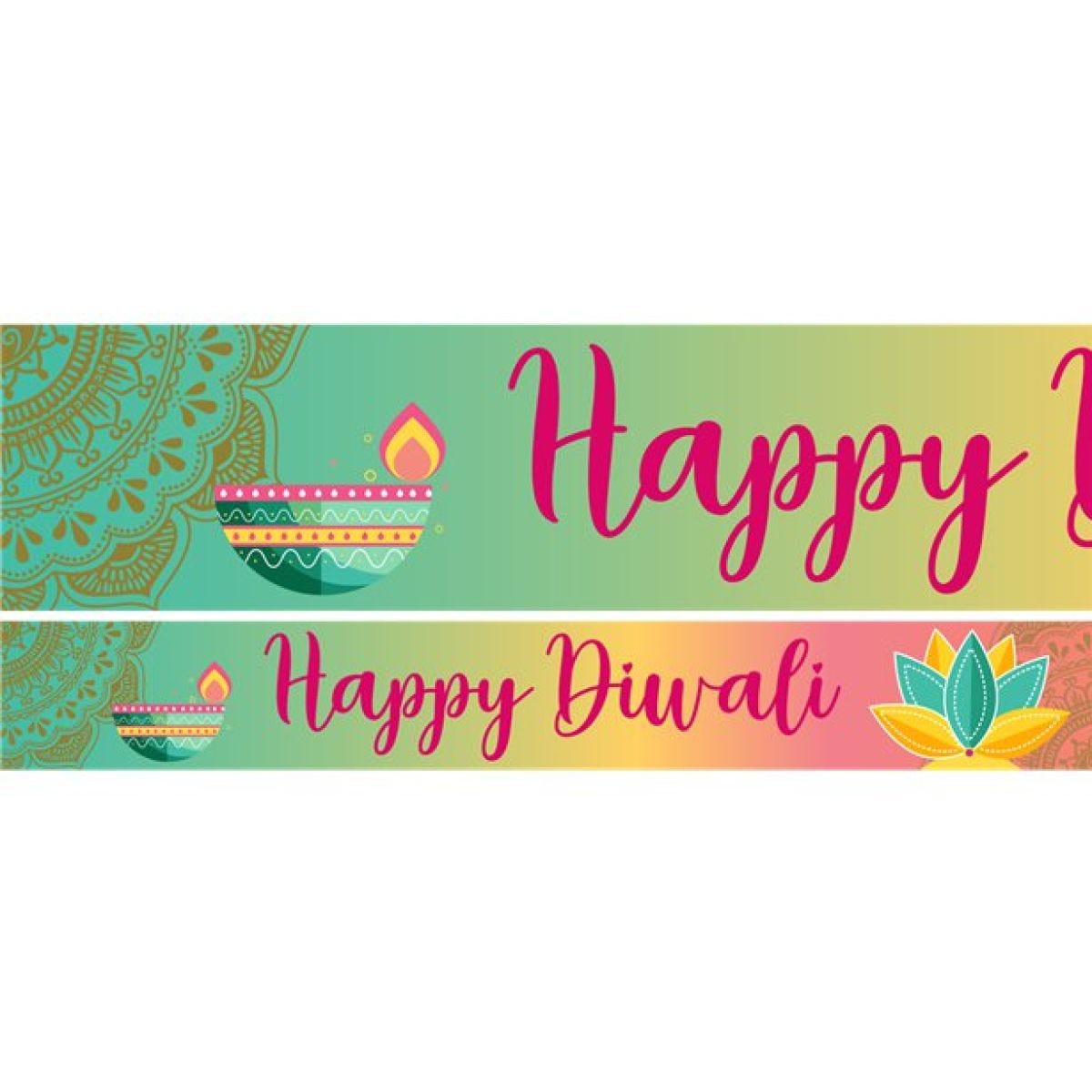 Happy Diwali Paper Banners - 1m