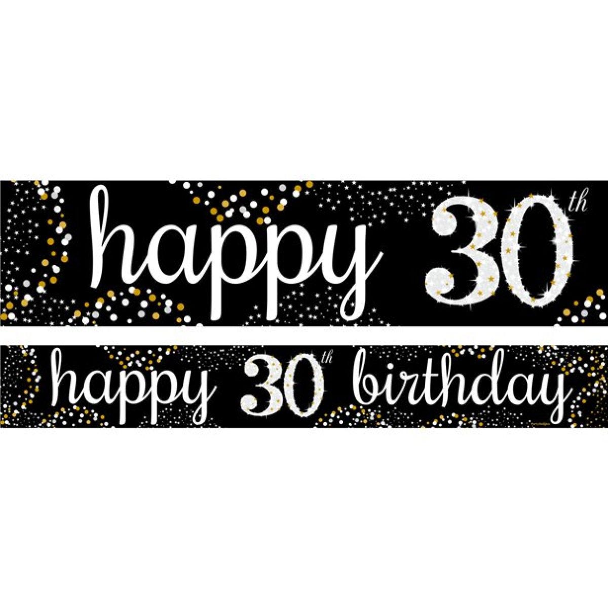 Happy 30th Birthday Paper Banners - 1m