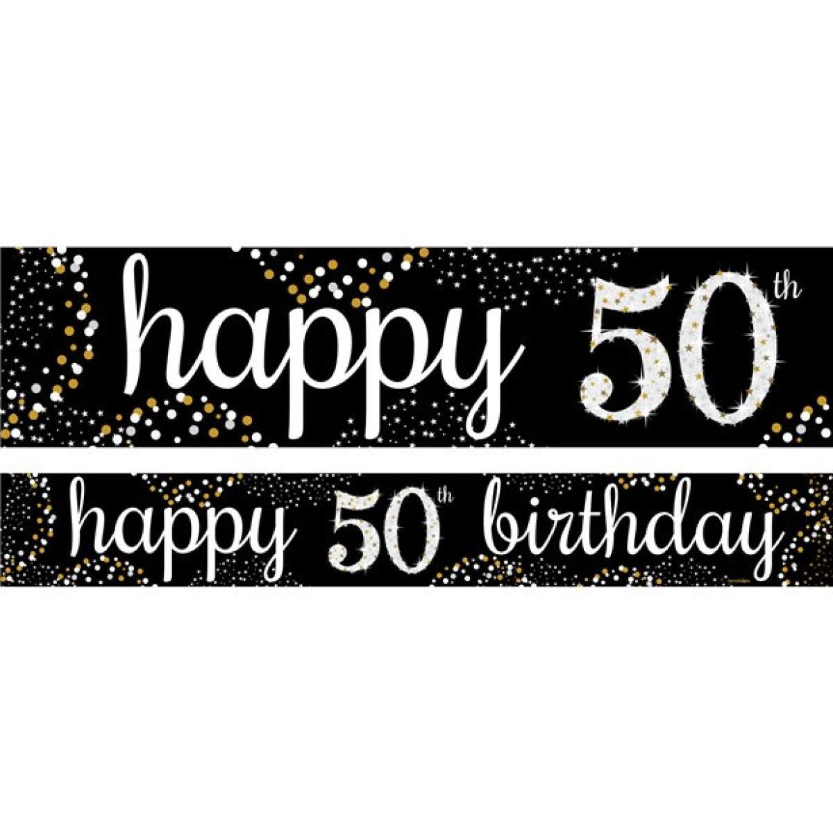 Happy 50th Birthday Paper Banners - 1m