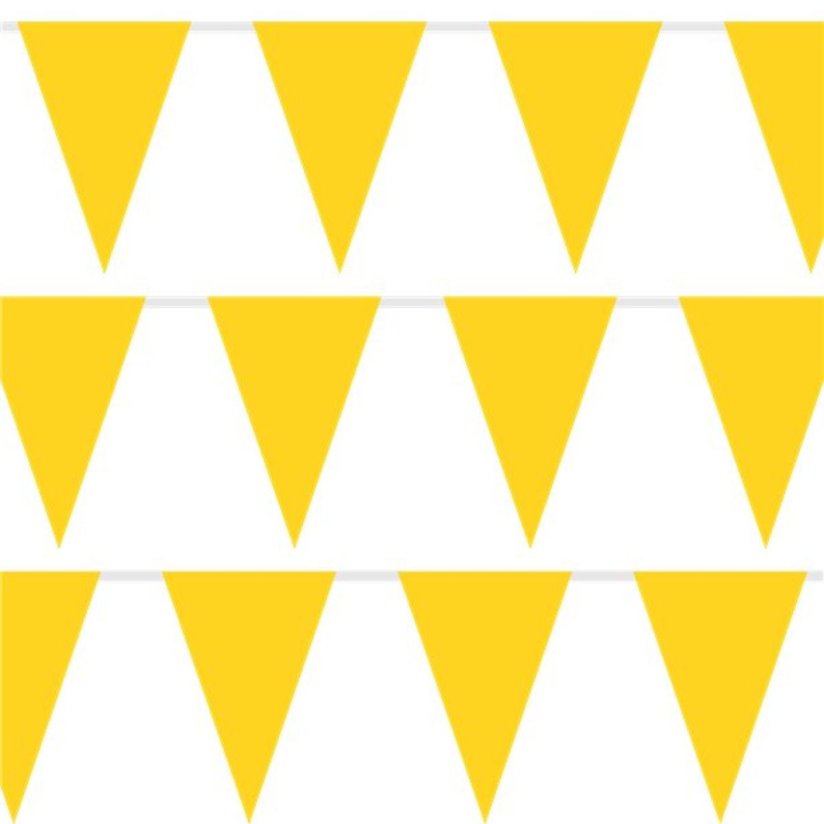 Yellow Plastic Bunting - 10m