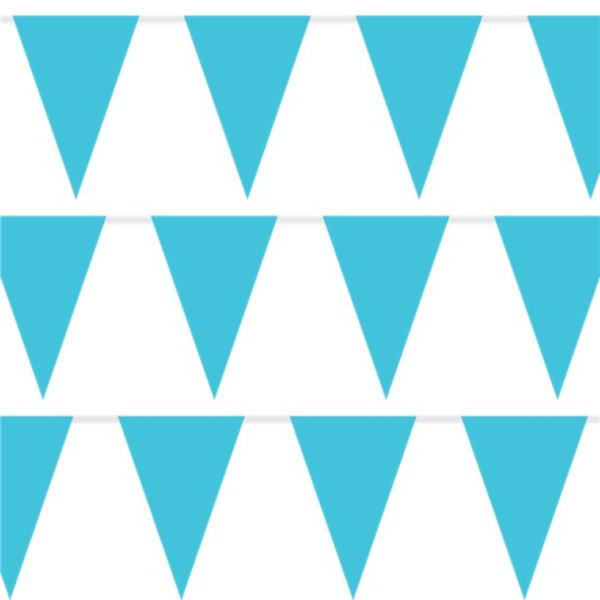 Caribbean Blue Plastic Bunting - 10m
