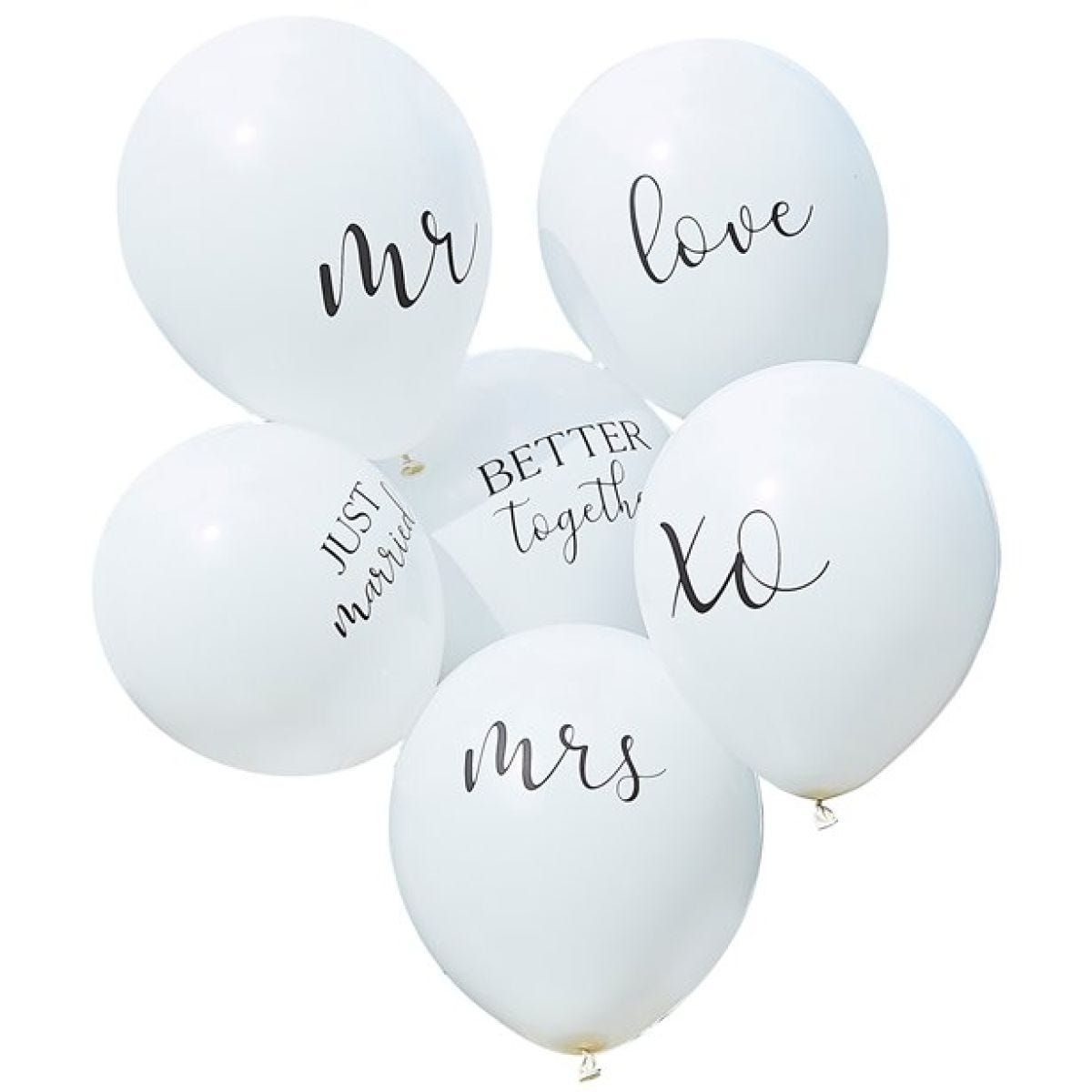 Botanical Wedding White Latex Balloons - 12" (6pk)