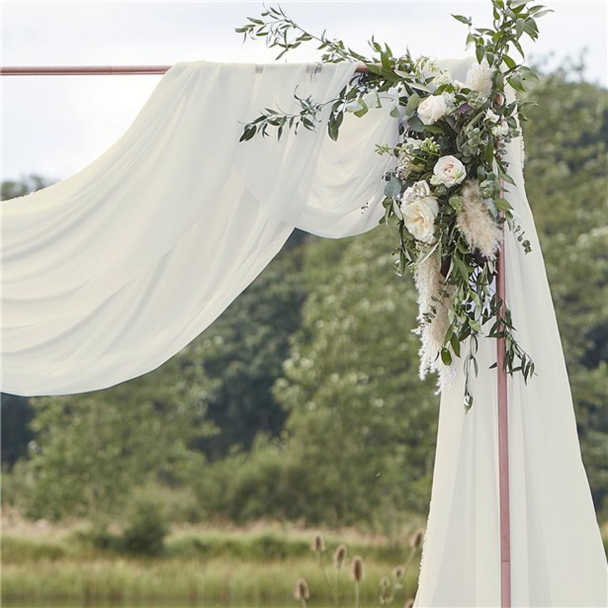 Ivory Draping Voile Backdrop - 6m x 2.5m