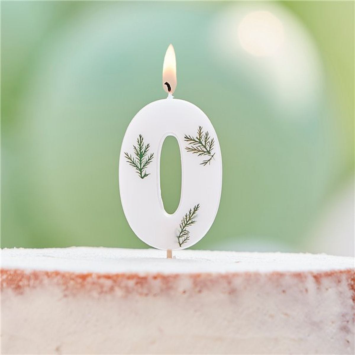 Number 0 Leaf Foliage Candle