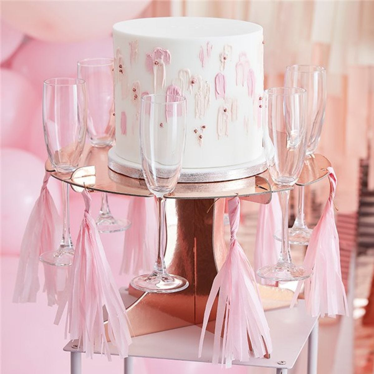 Rose Gold Cake & Drinks Stand