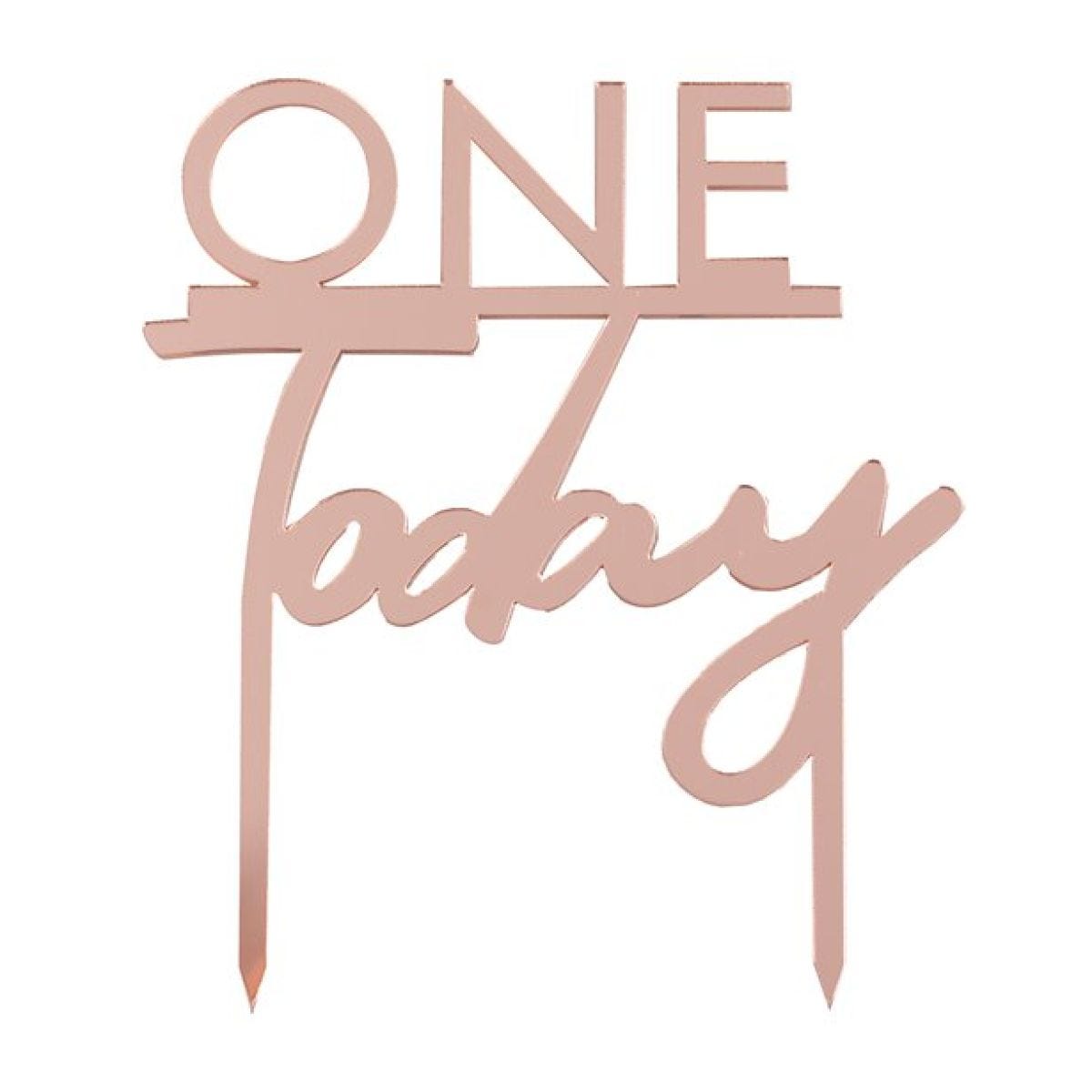 One Today Rose Gold Cake Topper