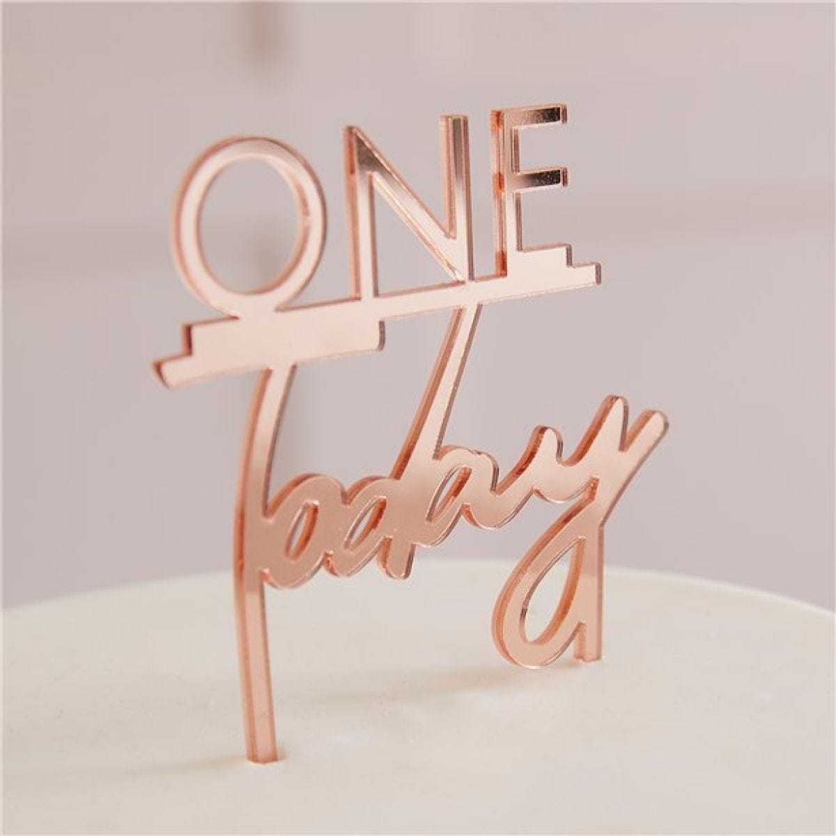 One Today Rose Gold Cake Topper