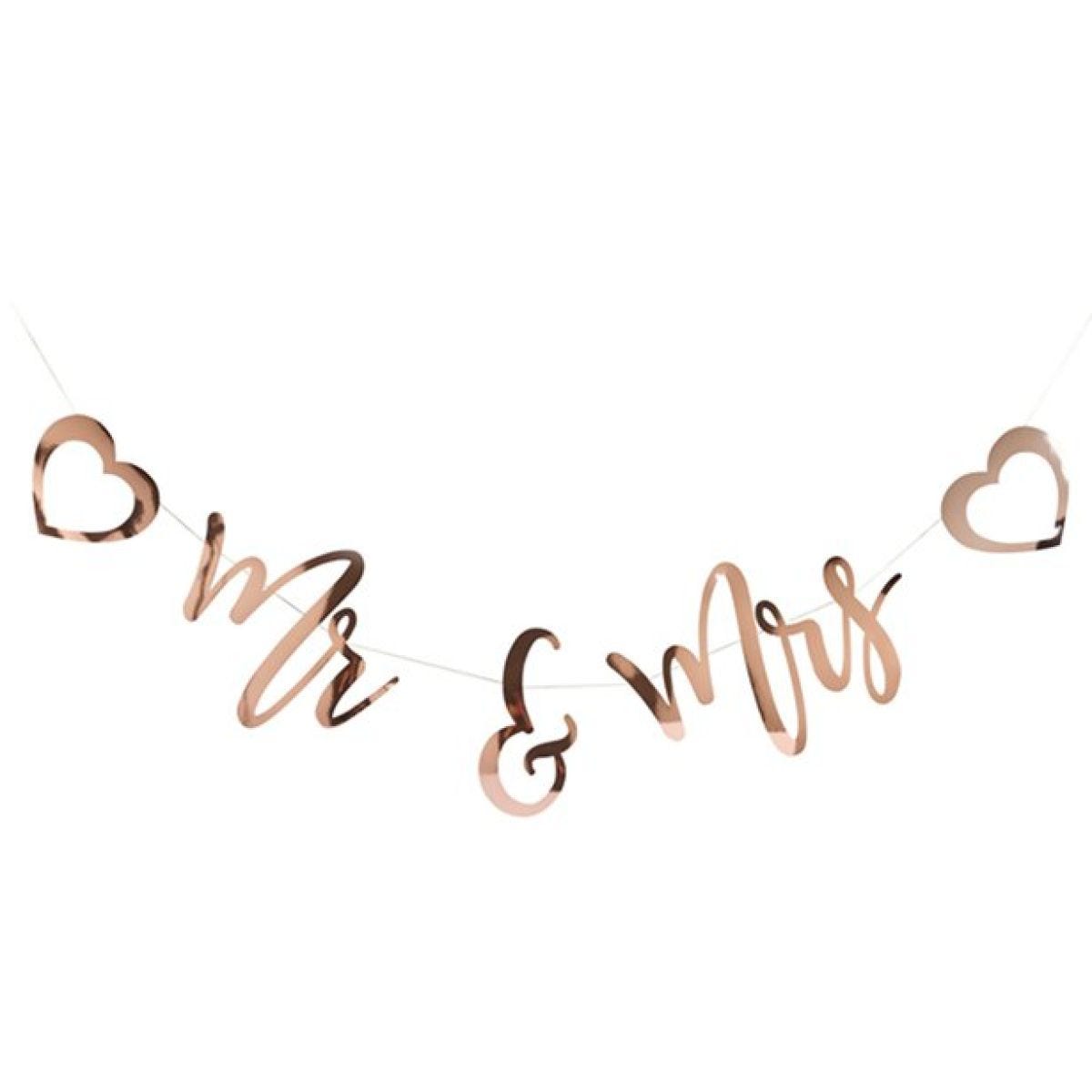 Mr & Mrs Rose Gold Banner - 2m