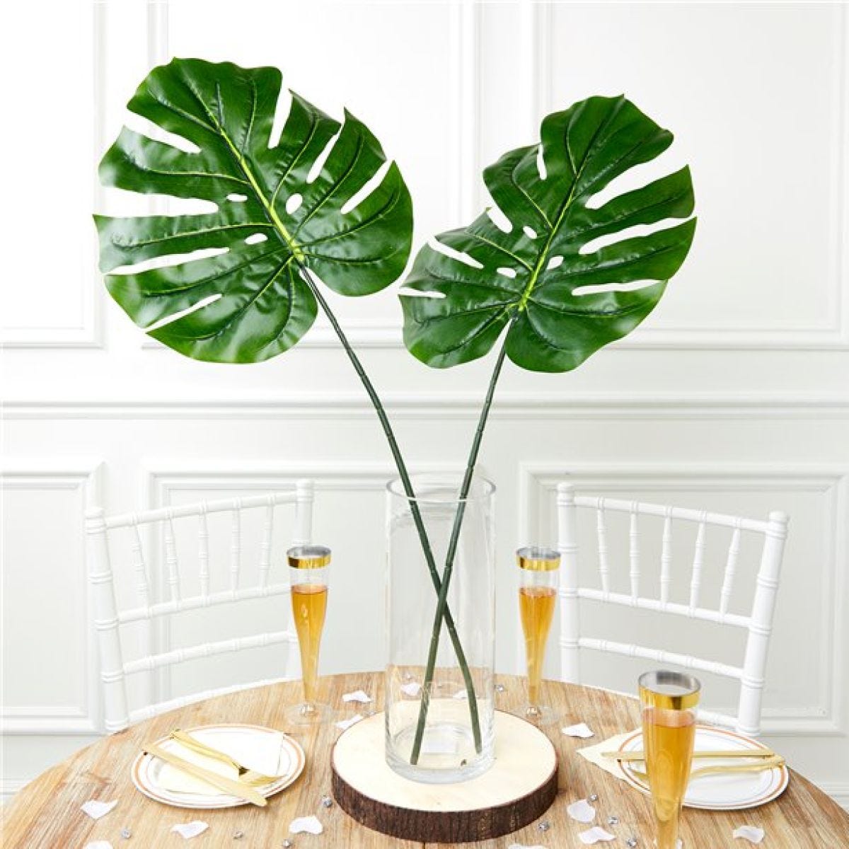 Giant Philo Green Tropical Leaf Decoration