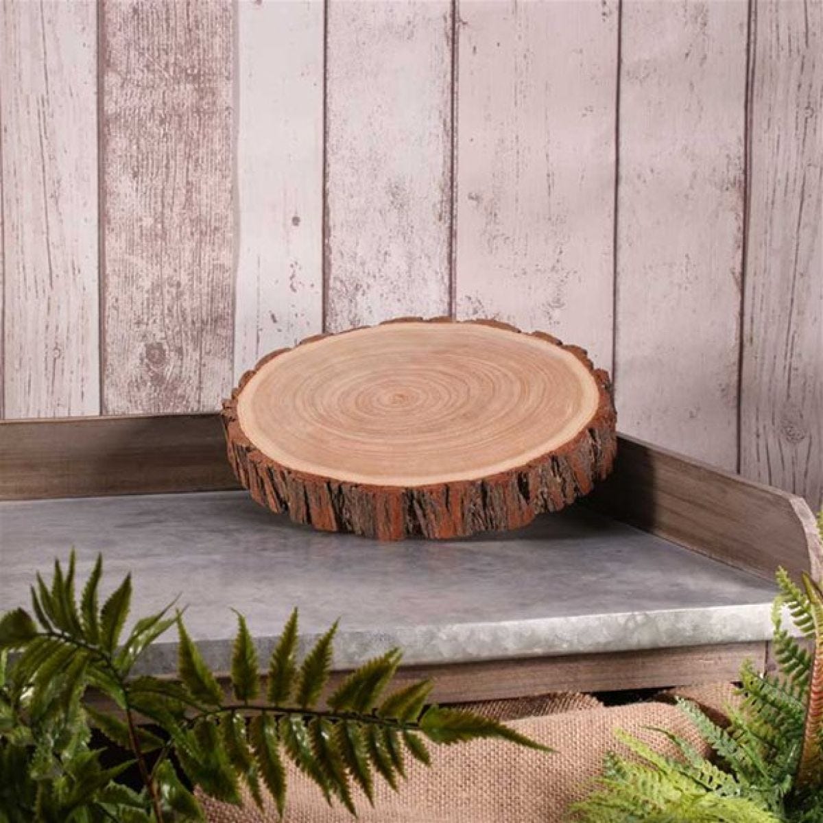 Wooden Slice Table Centrepiece - 22cm