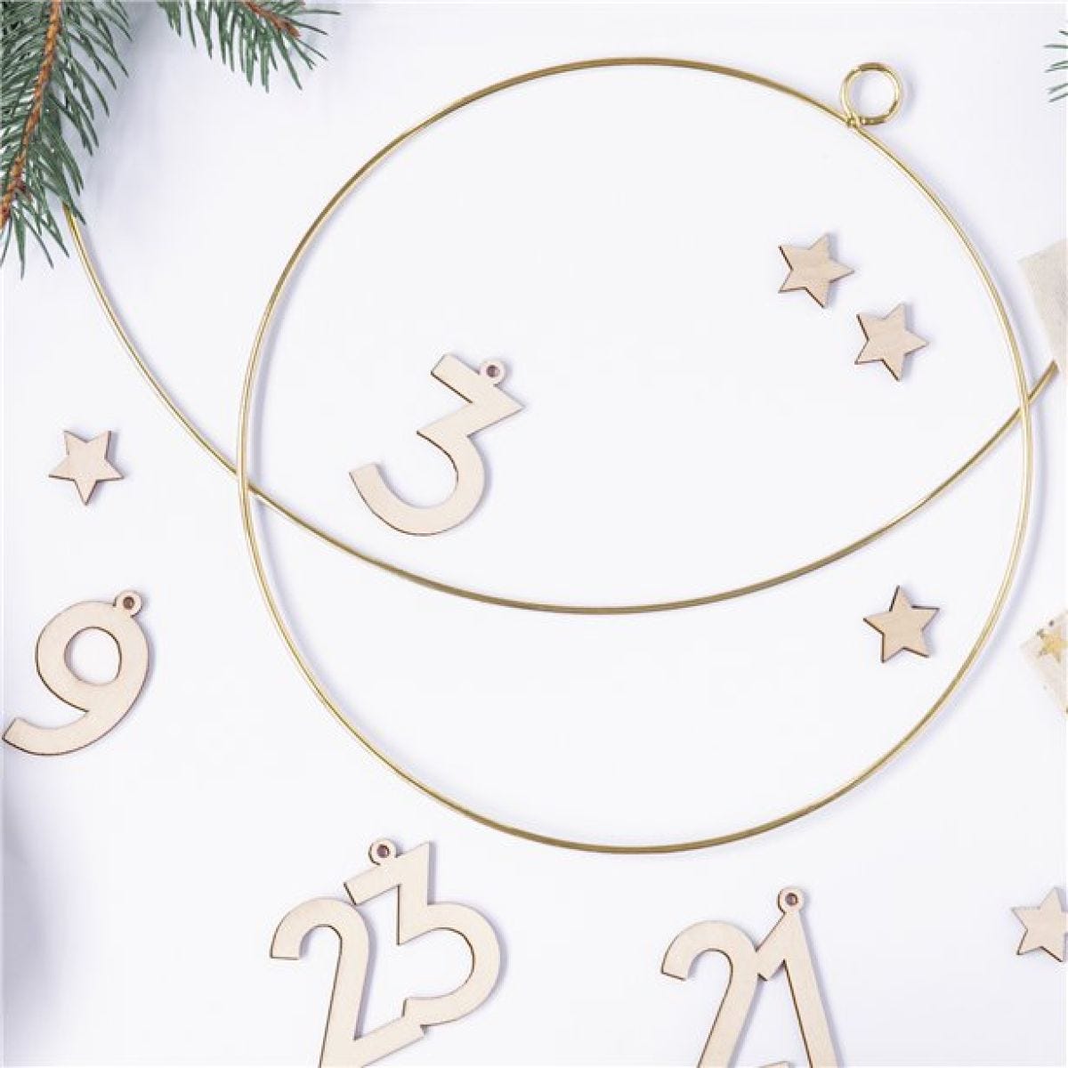 Hoops - Gold Metal Hanging Decorations (2pk)