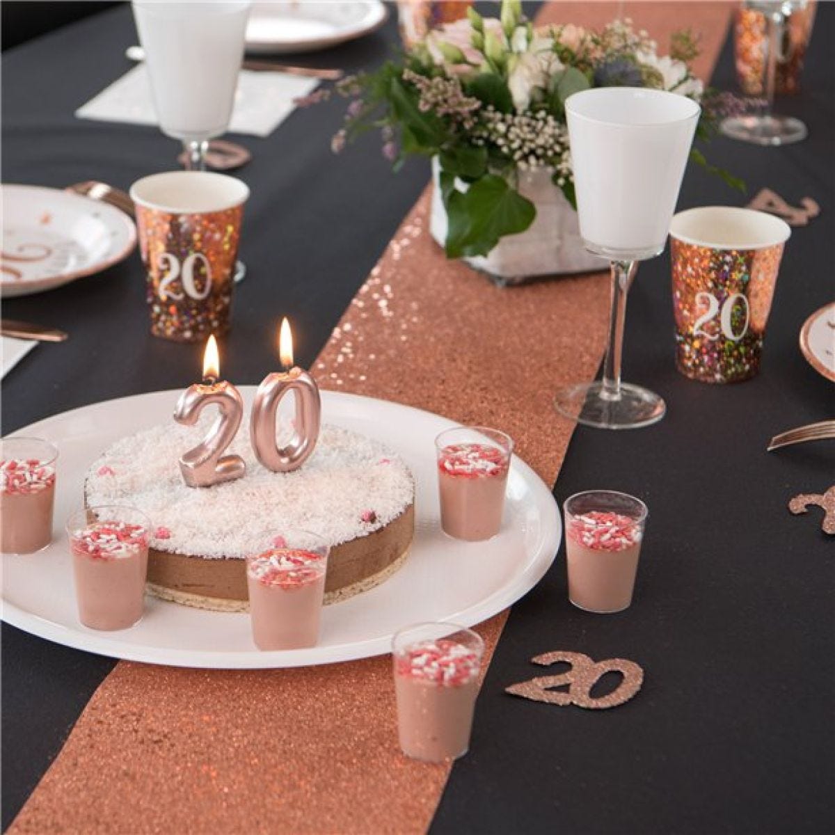 Rose Gold Glitter Table Runner