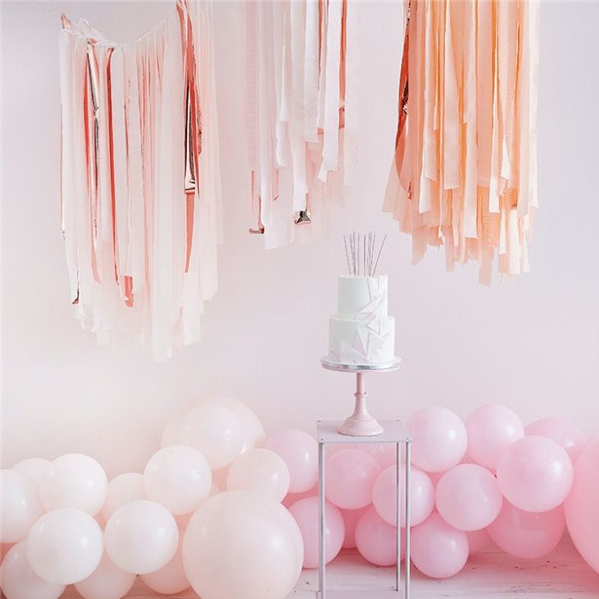 Blush & Rose Gold Streamer Ceiling Decoration