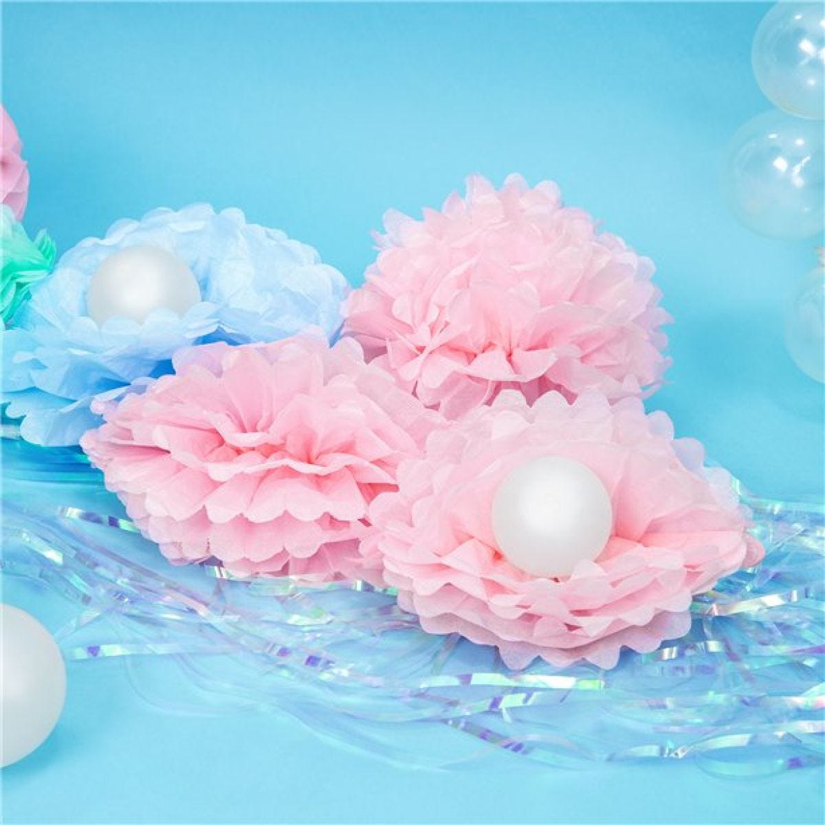 Light Pink Pom Pom Decoration - 25cm