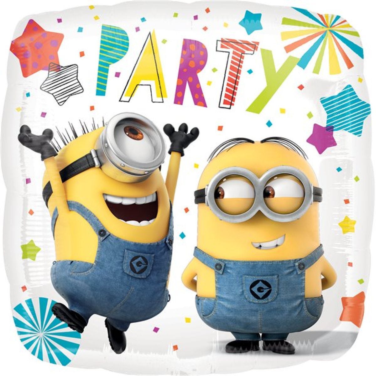 Minions Square Birthday Foil Balloon - 18"