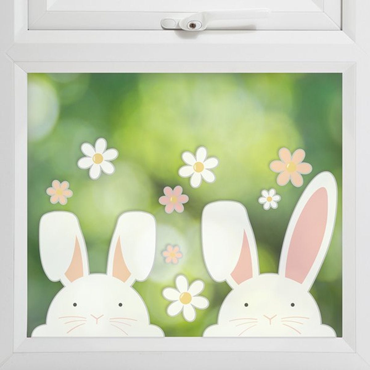 Peeking Bunny Window Stickers (2pk)