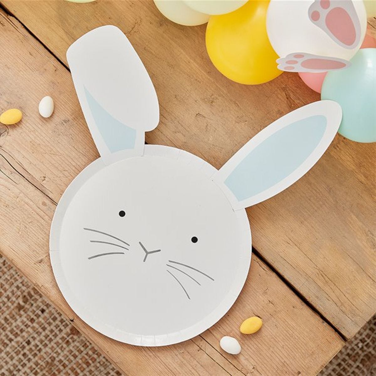 Easter Bunny Paper Plates - 25cm (8pk)