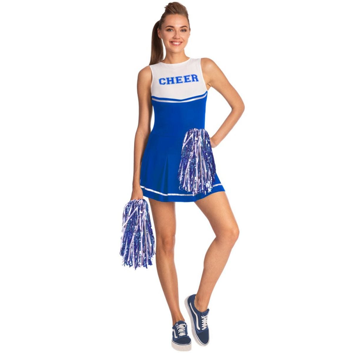 Blue High School Cheerleader - Adult Costume