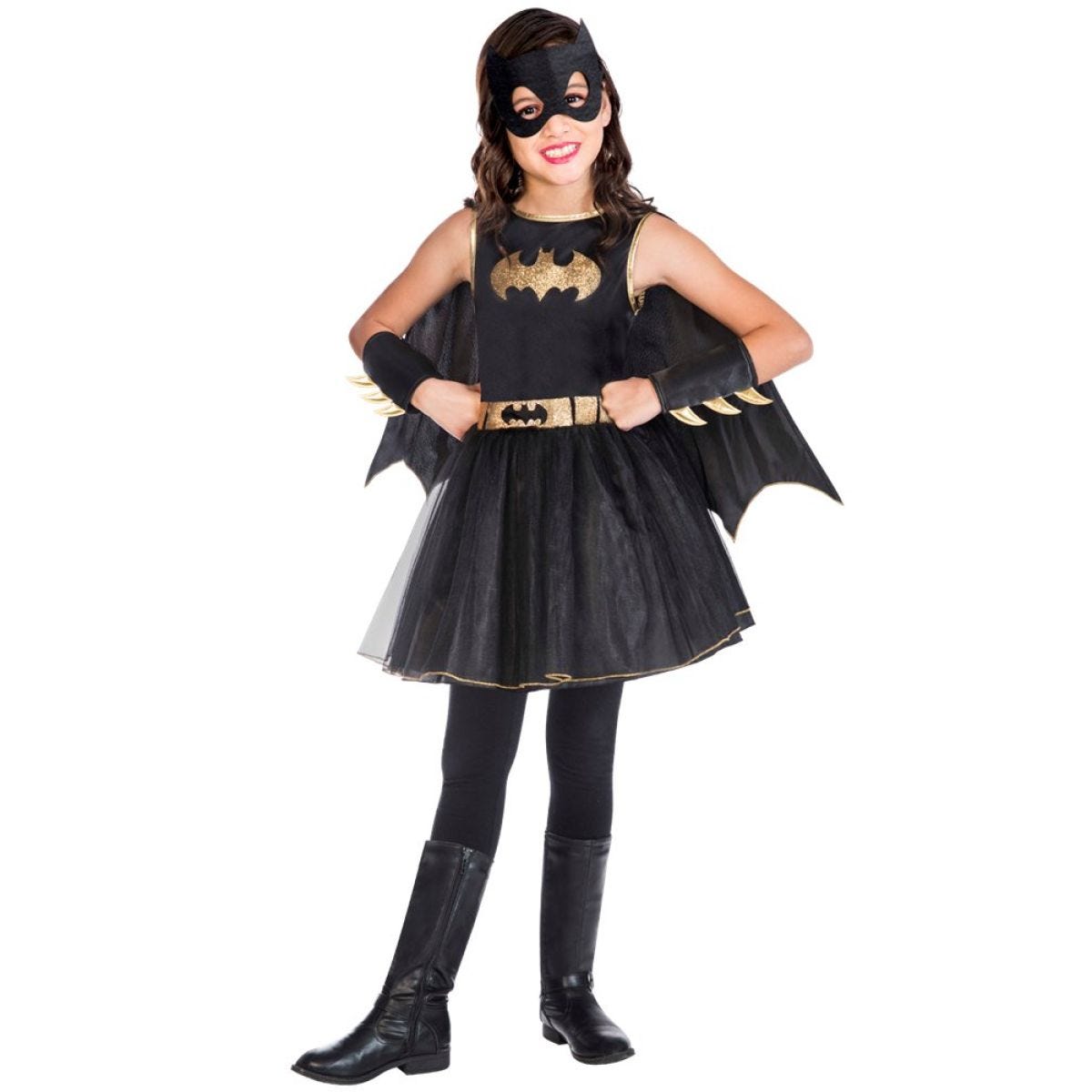 Batgirl Dress With Cape - Child Costume