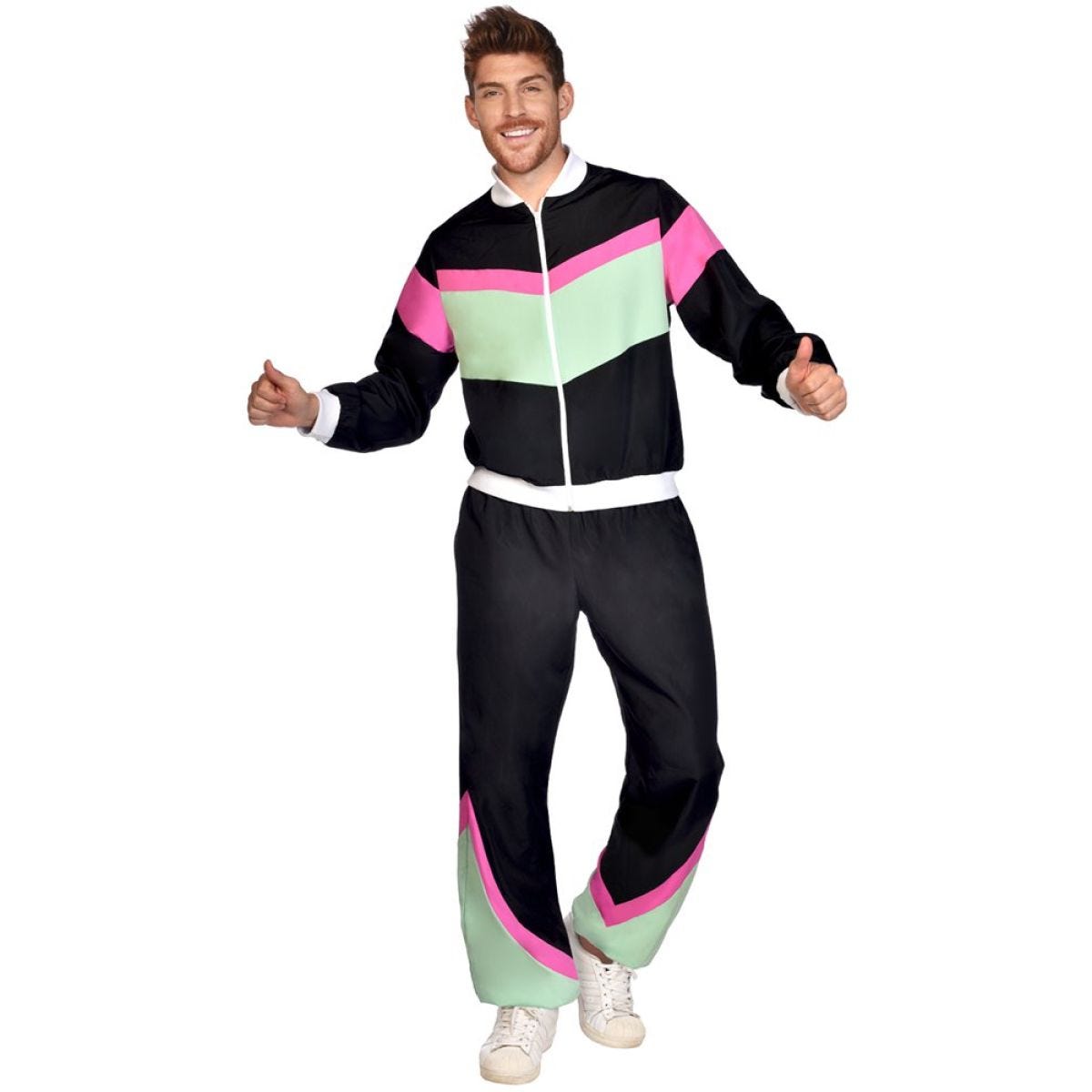 Black 80s Shell Suit - Adult Costume