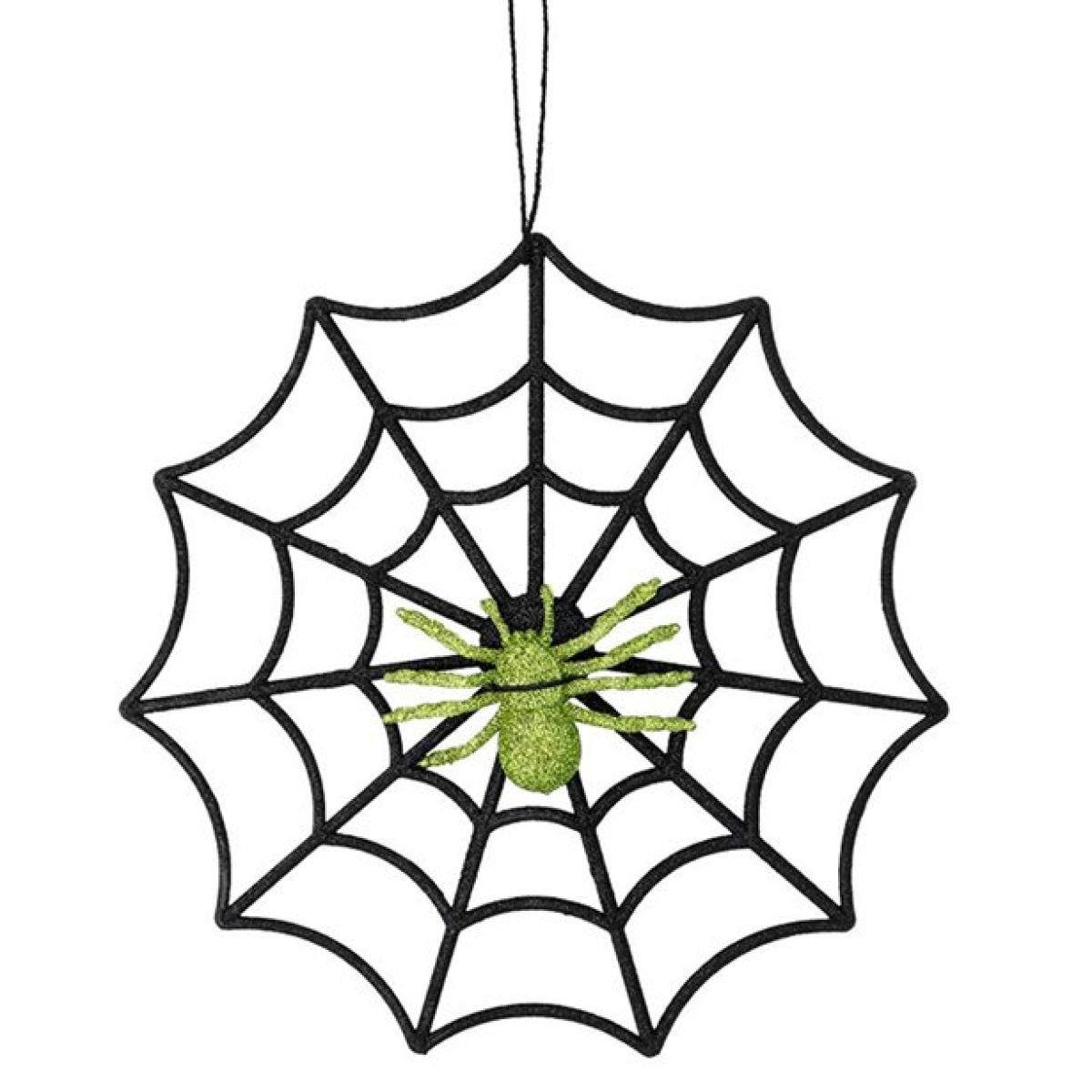 Spiderweb with Glitter Spider