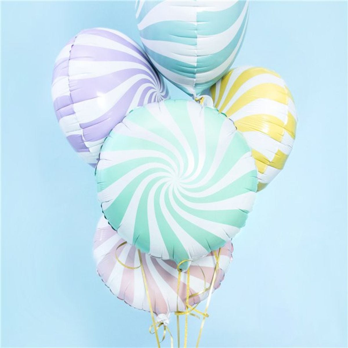 Mint Green Candy Swirl Foil Balloon - 18"