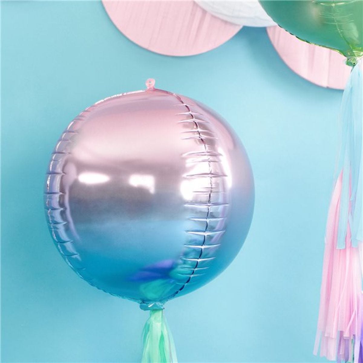 Violet & Blue Ombre Foil Balloon Ball - 14"