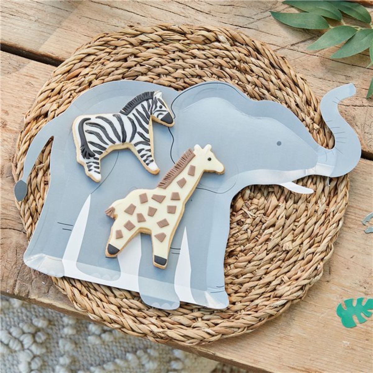 Let&apos;s Go Wild Elephant Paper Plate - 30cm (8pk)