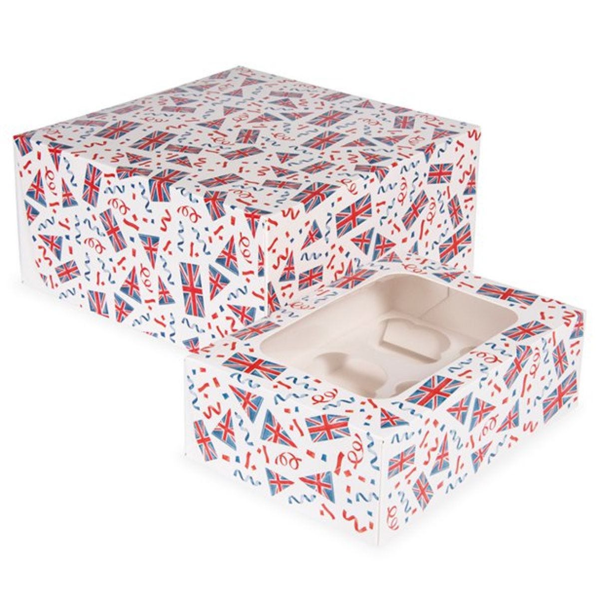 Union Jack Cupcake Box - 23cm